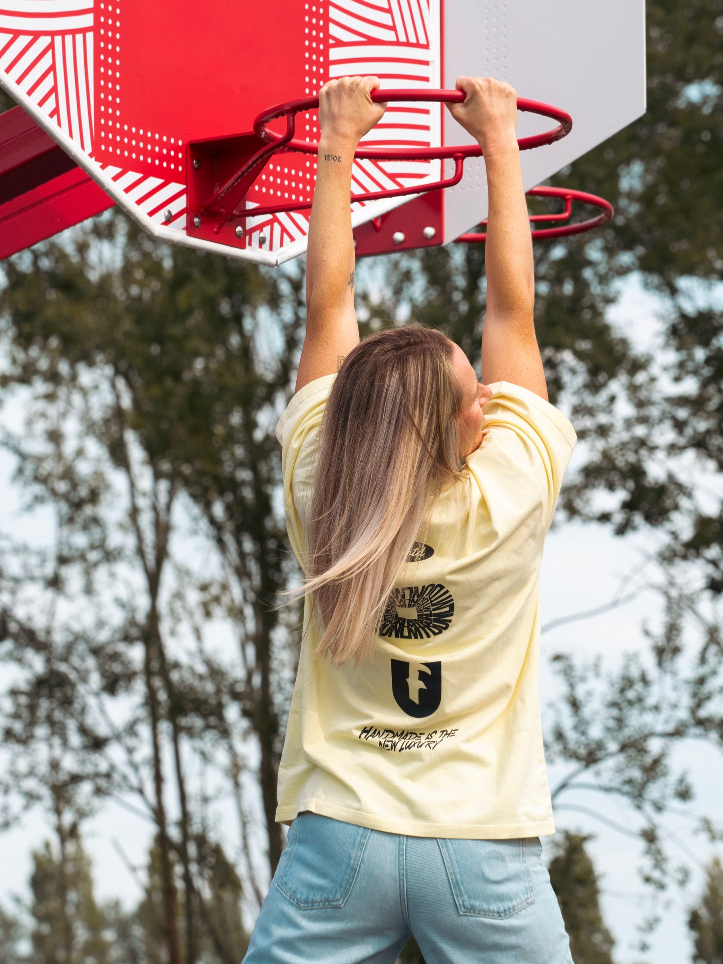 T-shirt oversized pastel yellow