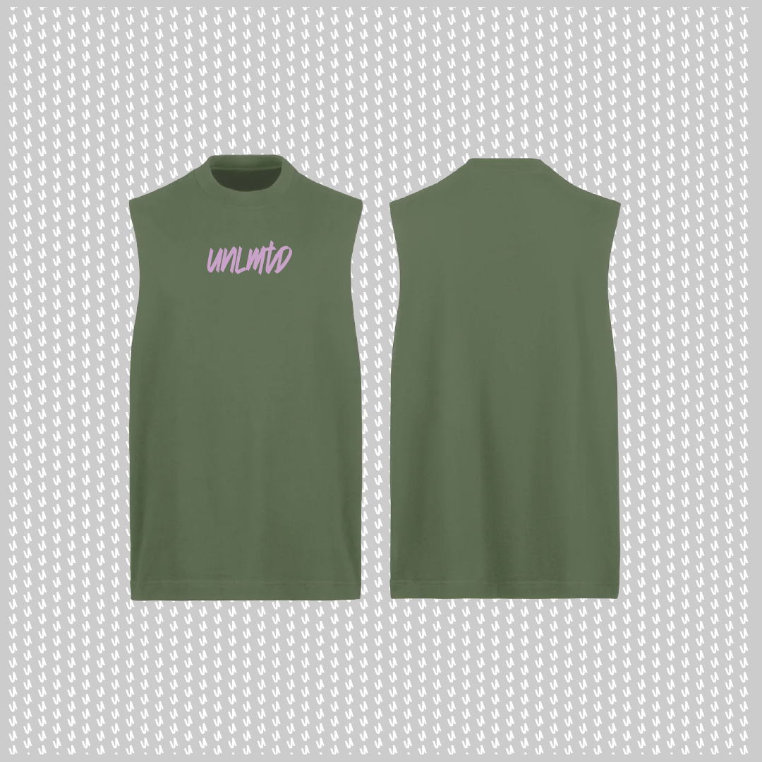 Tank oversized kaki/lilas