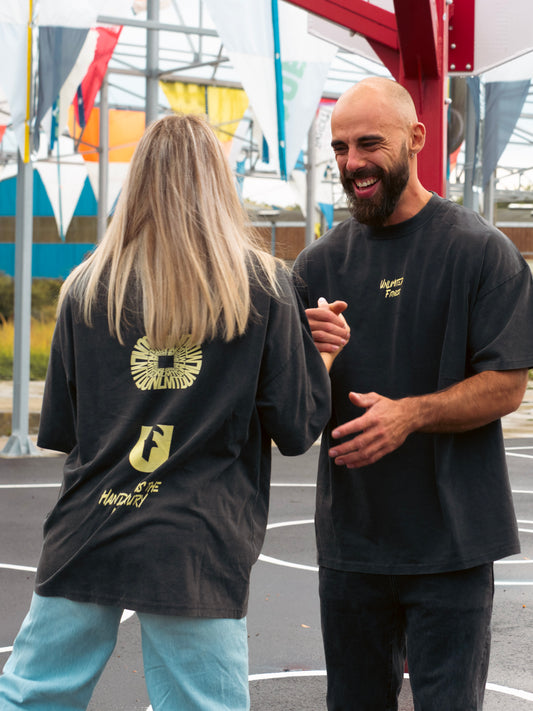 T-shirt oversized Noir vintage