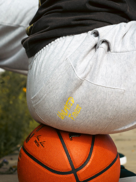 Sweat pant straight leg light grey